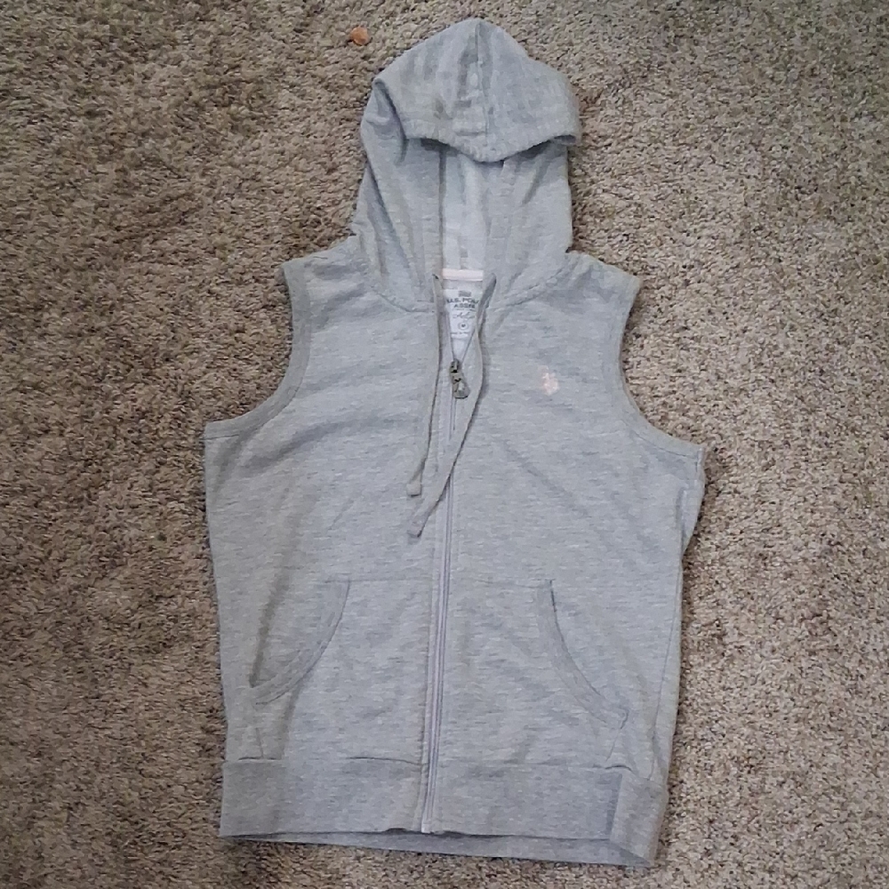 U.S. Polo Assn. Gray Hoodie Vest
